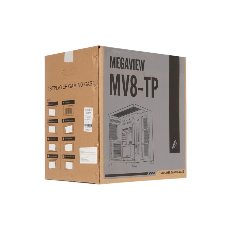 Компьютерный корпус 1STPLAYER MEGAVIEW MV8-TP White (MV8-TP-WH)