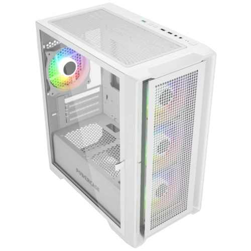 Компьютерный корпус Powercase ALISIO Micro X4W V2 TG ARGB White (CAMCXW-A4)