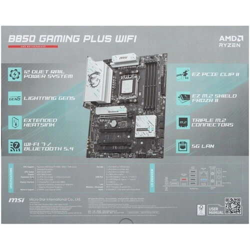 Материнская плата MSI B850 GAMING PLUS WIFI
