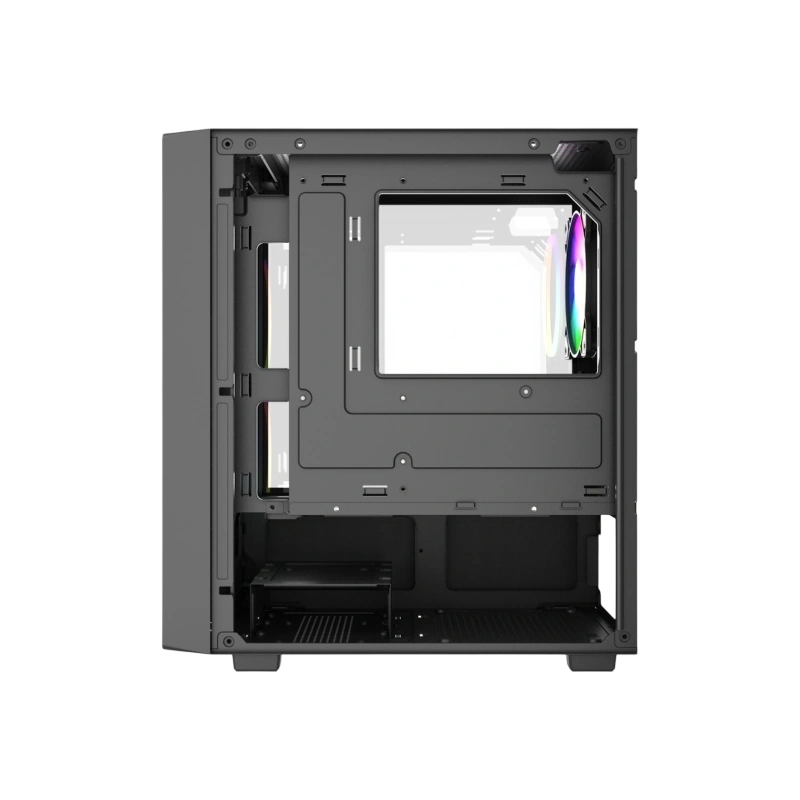 Компьютерный корпус Powercase Mistral SM02 TG FRGB Black (CMMSM02B-L3)