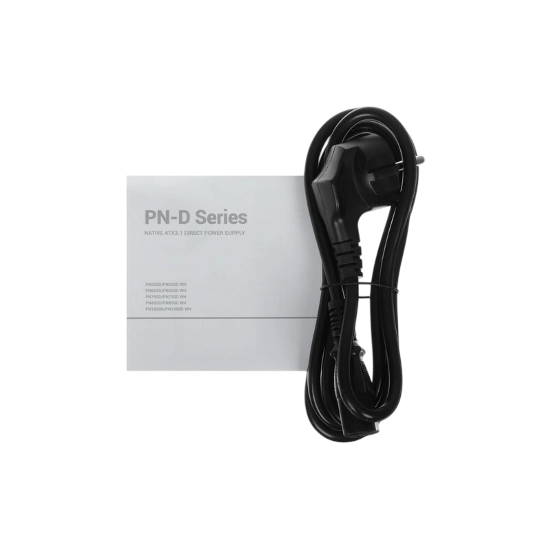 Блок питания Deepcool 750W PN750D (R-PN750D-FC0B-WGEU-V2) 16 Pin (PCIe 5.0 Connector Cable Details) документация, комплект кабелей, комплект крепежа