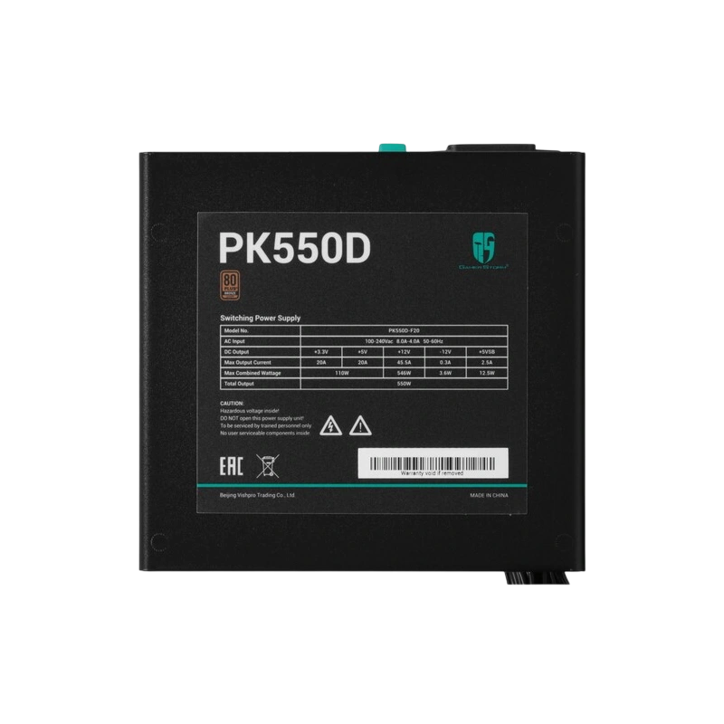 Блок питания Deepcool 550W PK550D (R-PK550D-FA0B-EU) документация