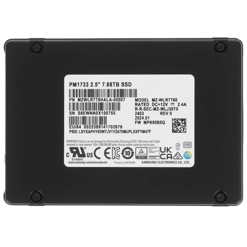 Твердотельный накопитель Samsung 7600 Gb U.2 (MZWLR7T6HALA-00007) BOX