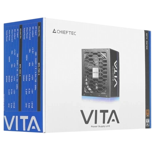 Блок питания Chieftec 750W Vita Black (BPX-750S) документация, комплект крепежа