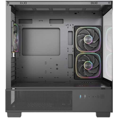 Компьютерный корпус Powercase Vision Micro S3B TG ARGB Black (CVMMSB-A3)