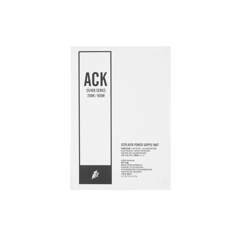 Блок питания 1STPLAYER 750W ACK SILVER Black (HA-750BA7-BK) 16 Pin (PCIe 5.0 Connector Cable Details) комплект кабелей, комплект крепежа