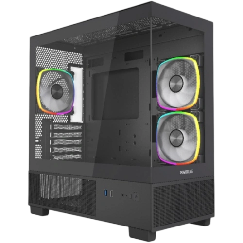 Компьютерный корпус Powercase Vision Micro M3B TG ARGB Black (CVMMB-A3)