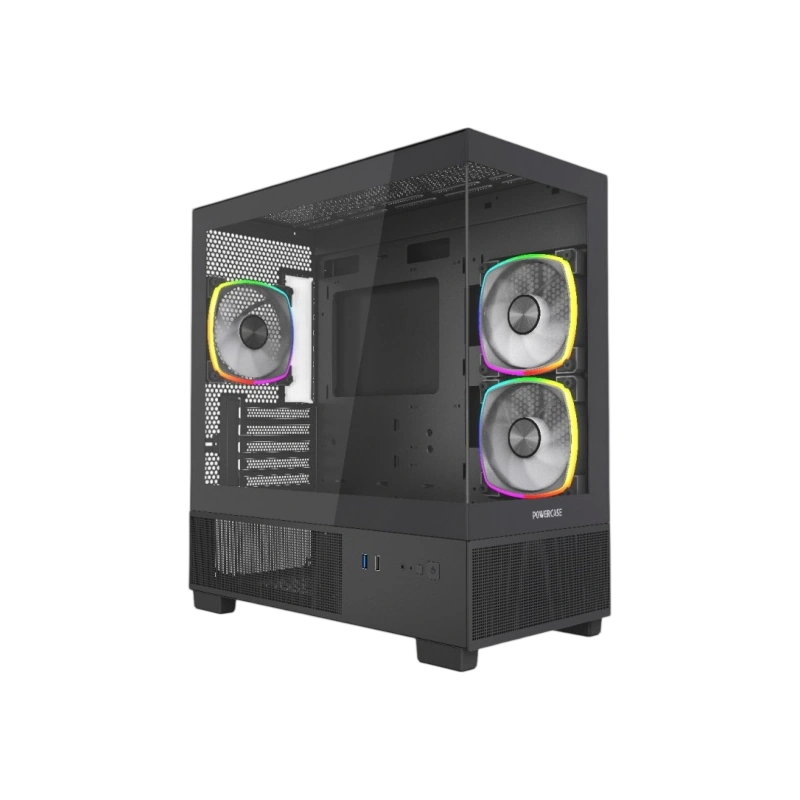 Компьютерный корпус Powercase Vision Micro M3B TG ARGB Black (CVMMB-A3)