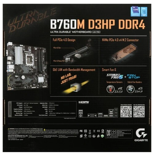 Материнская плата Gigabyte B760M D3HP DDR4