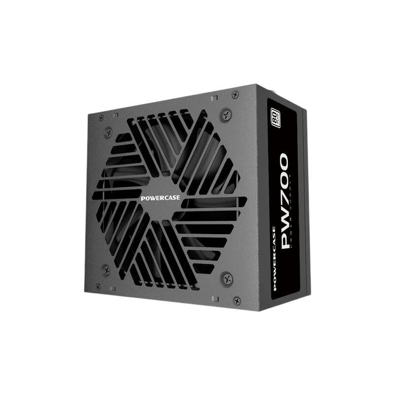 Блок питания Powercase 700W PW700 Black (PS-700W-DC) документация, кабельные стяжки, комплект крепежа