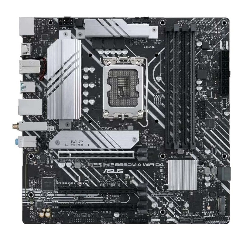 Материнская плата ASUS PRIME B660M-A WIFI D4 (90MB1AE0-M1EAY0) 2 x кабель SATA, антенна Wi-Fi, диск с ПО, документация, задняя планка