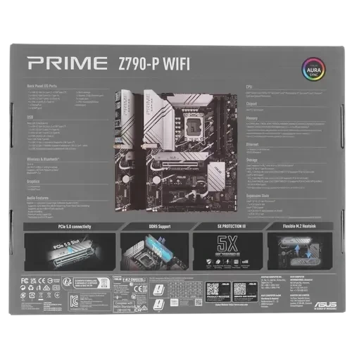 Материнская плата ASUS PRIME Z790-P WIFI (90MB1CJ0-M0EAY0) 2 x кабель SATA, антенна Wi-Fi, документация, задняя планка