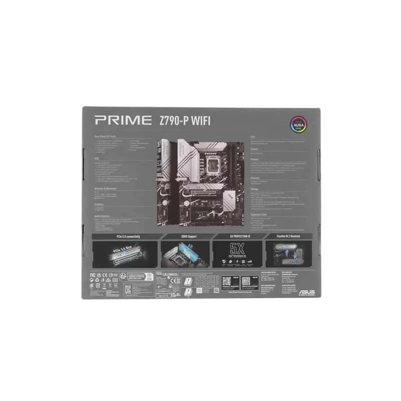 Материнская плата ASUS PRIME Z790-P WIFI (90MB1CJ0-M0EAY0) 2 x кабель SATA, антенна Wi-Fi, документация, задняя планка
