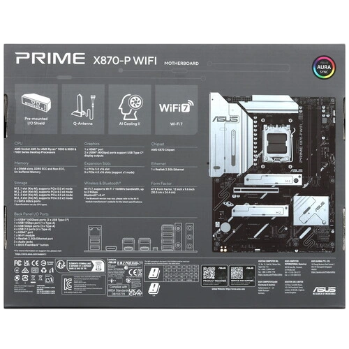 Материнская плата ASUS PRIME X870-P WIFI (90MB1IS0-M0EAY0) 2 x кабель SATA, антенна WiFi, документация