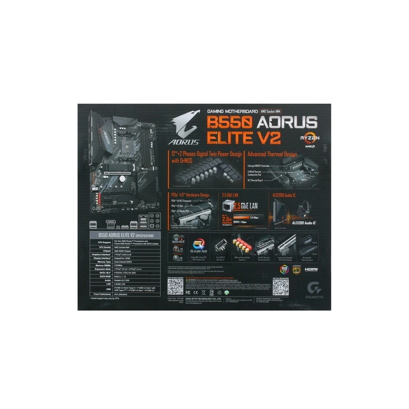 Материнская плата Gigabyte B550 AORUS ELITE V2 x кабель SATA