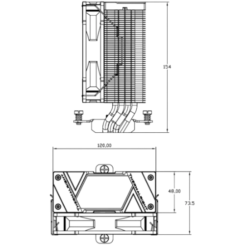 Кулер для процессора Thermalright Assassin Spirit 120 Vision ARGB White (TRAS120VAW)