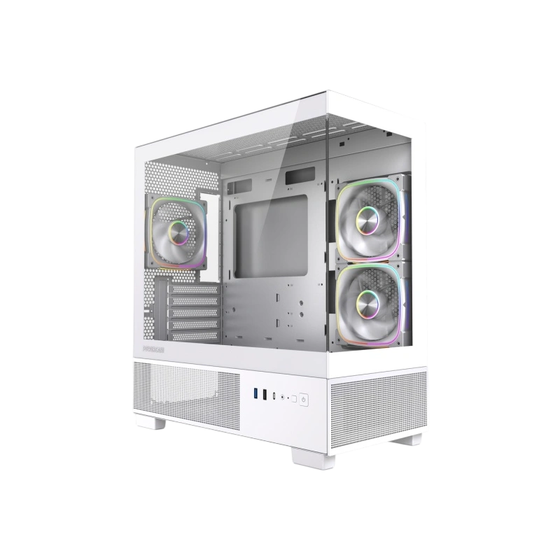Компьютерный корпус Powercase Vision Micro S3W TG ARGB White (CVMMSW-A3)
