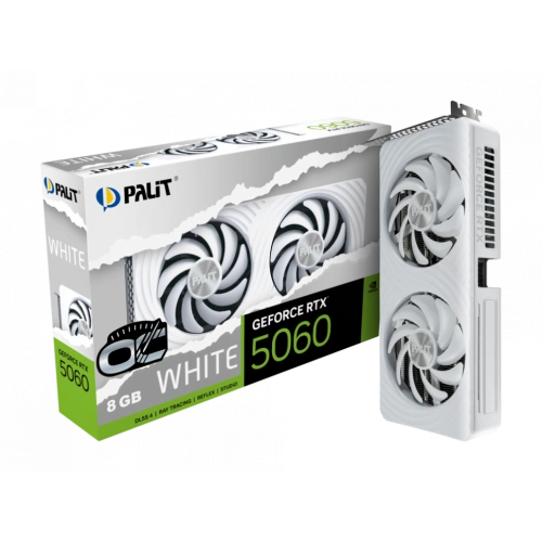 Видеокарта Palit (NE75060U19P1-GB2063M) GeForce RTX 5060 8GB WHITE OC