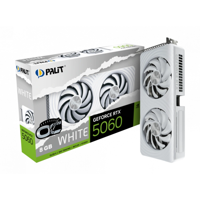 Видеокарта Palit (NE75060U19P1-GB2063M) GeForce RTX 5060 8GB WHITE OC