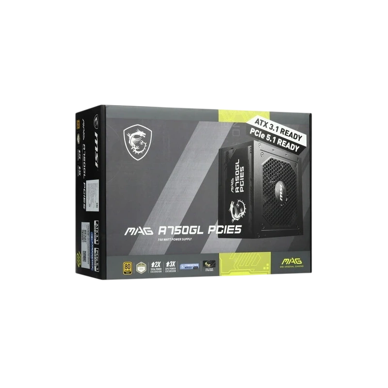Блок питания MSI 750W MAG A750GL (306-7ZP8B11-CE0) 16 Pin (PCIe 5.1 Connector Cable Details)