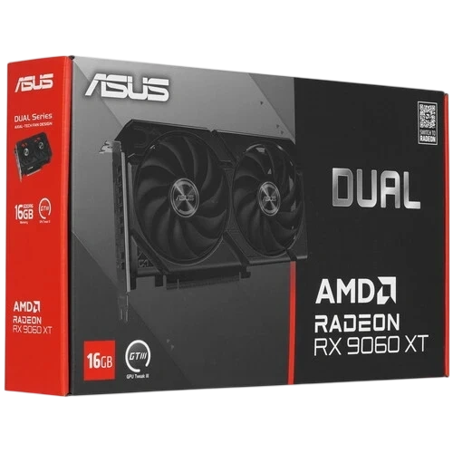 Видеокарта ASUS (DUAL-RX9060XT-16G) Radeon RX 9060 XT 16GB DUAL (90YV0LG2-M0NA00)