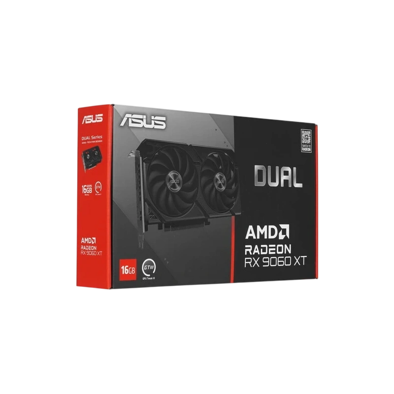 Видеокарта ASUS (DUAL-RX9060XT-16G) Radeon RX 9060 XT 16GB DUAL (90YV0LG2-M0NA00)
