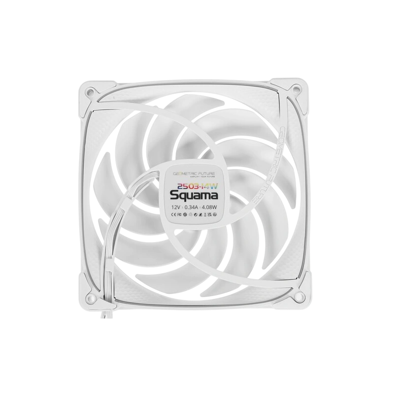 Вентилятор для корпуса Geometric Future Squama 2503W-14 Single Pack ARGB White (1F2503W114000) комплект крепежа