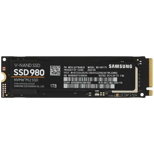 Твердотельный накопитель Samsung 1000 Gb 980 (MZ-V8V1T0BW) BOX