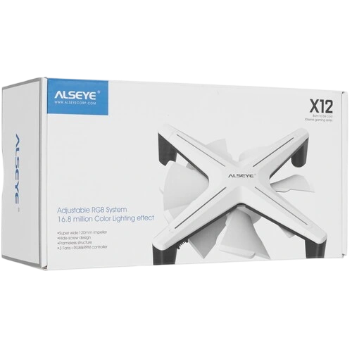 Вентилятор для корпуса ALSEYE X12-Set-W XTREME X12 KIT RGB(LED)