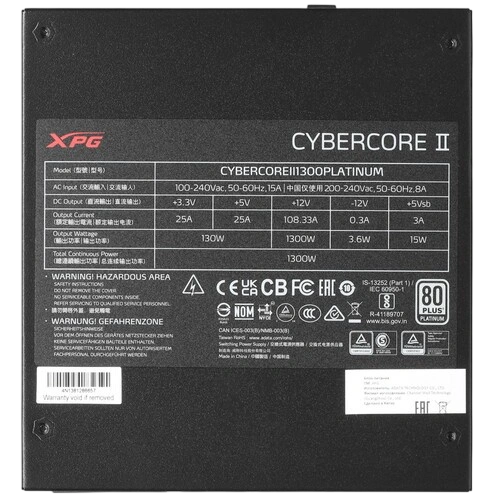 Блок питания ADATA XPG 1300W CYBERCORE II (CYBERCOREII1300P-BKCEU) 16 Pin (PCIe 5.0 Connector Cable Details)
