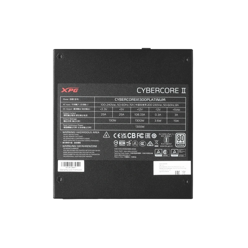 Блок питания ADATA XPG 1300W CYBERCORE II (CYBERCOREII1300P-BKCEU) 16 Pin (PCIe 5.0 Connector Cable Details)