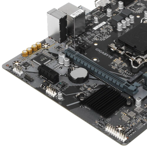 Материнская плата Gigabyte H610M K DDR4 документация, задняя планка, кабель SATA