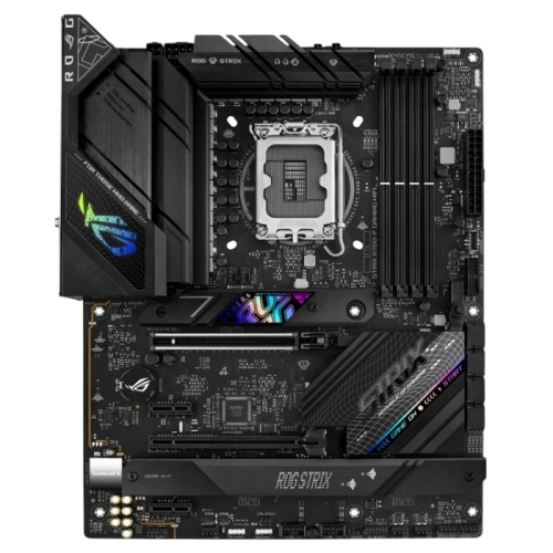 Материнская плата ASUS ROG STRIX B760-F GAMING WIFI (90MB1CT0-M1EAY0) 2 x кабель SATA, антенна Wi-Fi, брелок, документация, комплект наклеек, стяжки для кабелей