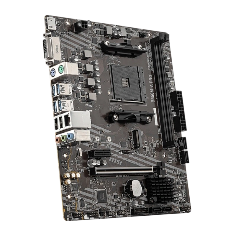 Материнская плата MSI B550M-A PRO 2 x кабель SATA, диск с ПО, документация, задняя планка