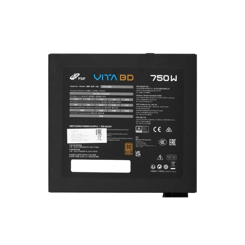 Блок питания FSP 750W VITA-750BD 16 Pin (PCIe 5.0 Connector Cable Details) документация