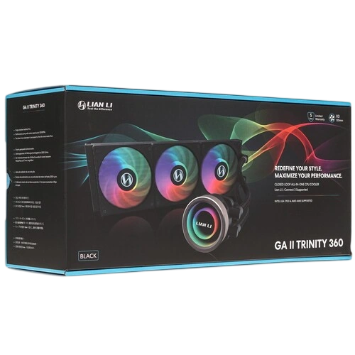 Система жидкостного охлаждения для процессора Lian Li GALAHAD II Trinity 360 Black ARGB (GA2T36B) (G89.GA2T36B.R0)