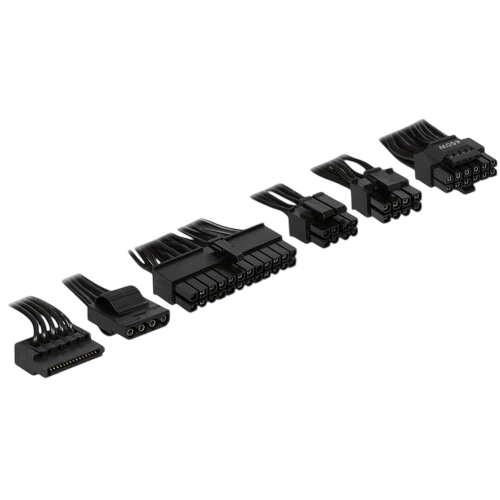 Блок питания Chieftec 750W Vega M (PPG-750-C) 16 Pin (PCIe 5.0 Connector Cable Details) документация, комплект кабелей, комплект крепежа