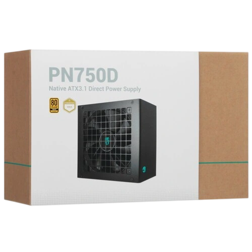 Блок питания Deepcool 750W PN750D (R-PN750D-FC0B-WGEU-V2) 16 Pin (PCIe 5.0 Connector Cable Details) документация, комплект кабелей, комплект крепежа