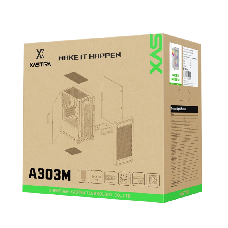Компьютерный корпус XASTRA A303M 3ARGB White (A303M-2FC14A-1FC12A-D-WH)