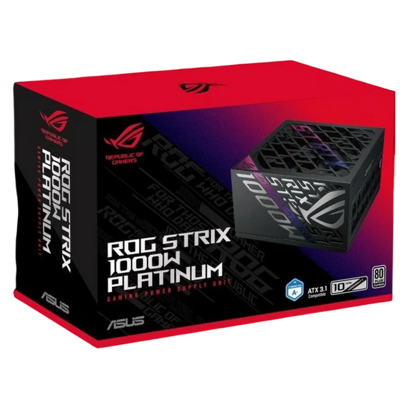 Блок питания ASUS 1000W ROG-STRIX-1000P-GAMING (90YE00W1-B0NA00) 16 Pin (PCIe 5.0 Connector Cable Details) Power Cord x 1 Motherboard Power Cable x 1 (610mm) CPU Cable x 2 (1000mm) PCI-E Gen 5.1 (16-pin-to-16-pin) Cable x 1 (750mm) PCI-E (8-pin-to-6+2pin)