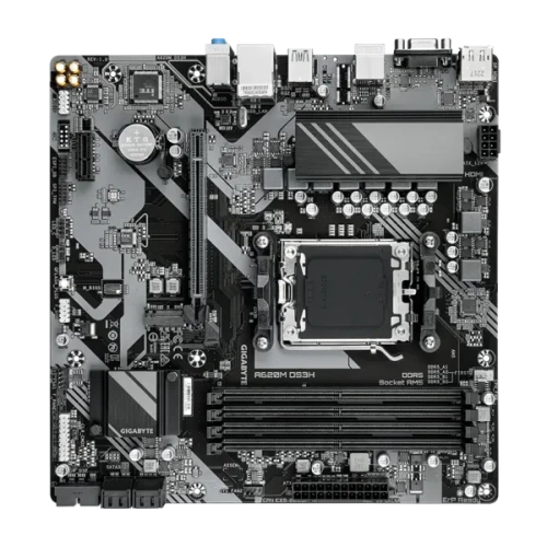 Материнская плата Gigabyte A620M DS3H x кабель SATA, документация, задняя планка