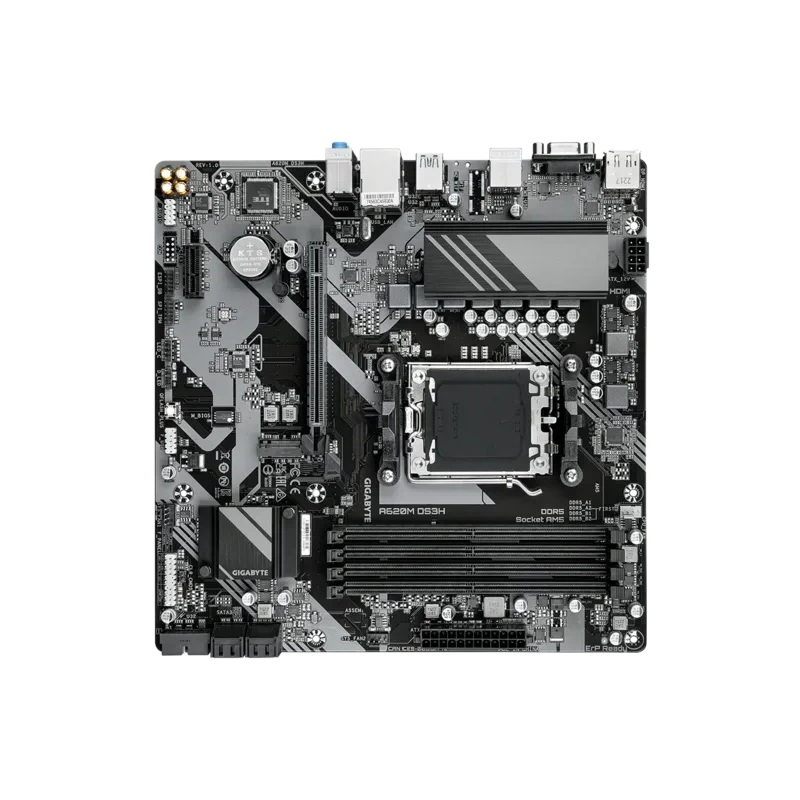 Материнская плата Gigabyte A620M DS3H x кабель SATA, документация, задняя планка