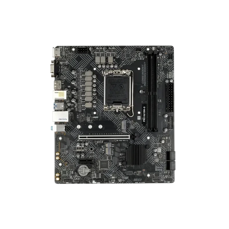 Материнская плата MSI PRO H610M-G 2 x кабель SATA, диск с ПО, документация, задняя планка