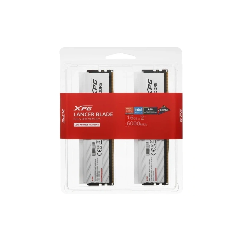 Оперативная память 32 Gb 6000 MHz ADATA XPG LANCER Blade RGB White (AX5U6000C3616G-DTLABRWH)