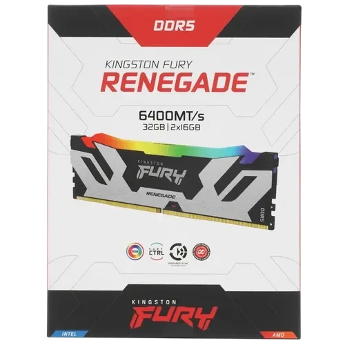 Оперативная память 32 Gb 6400 MHz Kingston FURY Renegade RGB (KF564C32RSAK2-32)