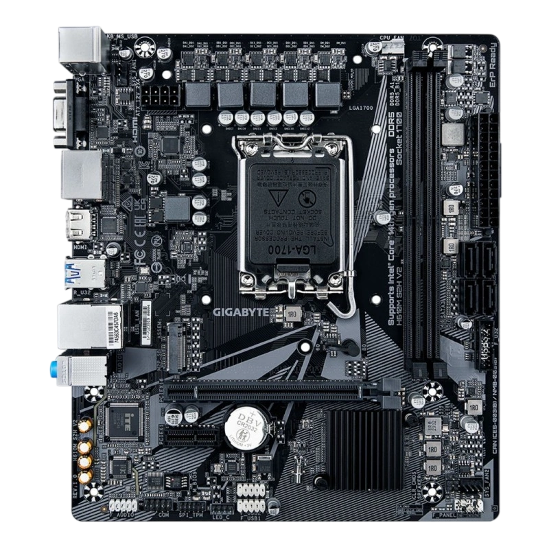Материнская плата Gigabyte H610M S2H V2 документация, задняя планка