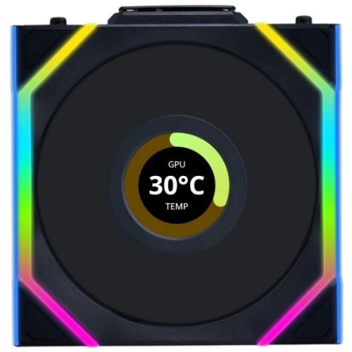 Вентилятор для корпуса Lian Li UNI FAN SL WIRELESS LCD 120 12SLLCD1W1B ARGB Black (G99.12SLLCD1W1B.R0)