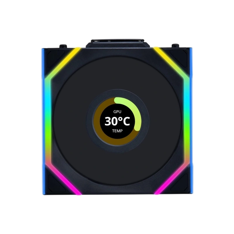 Вентилятор для корпуса Lian Li UNI FAN SL WIRELESS LCD 120 12SLLCD1W1B ARGB Black (G99.12SLLCD1W1B.R0)