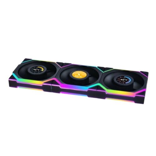 Комплект вентиляторов для корпуса Lian Li UNI FAN SL WIRELESS LCD 120 ARGB Black (G99.12SLLCD1W3B.R0)