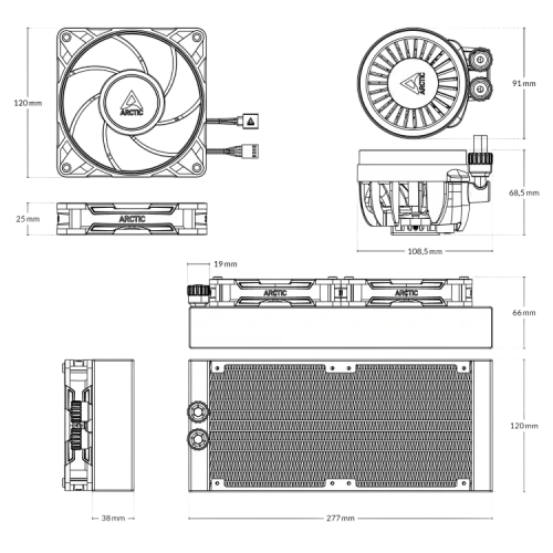 Система жидкостного охлаждения для процессора Arctic Cooling Liquid Freezer III Pro 240 All-In-One CPU (ACFRE00178A)